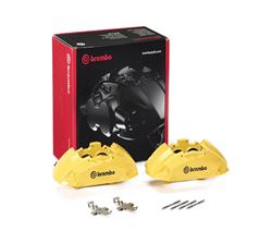 BREMBO XTRA DISC BRAKE CALIPER YELLOW MERC Mercedes-Benz E53 AMG 2020, E63 AMG S 2020, E300 2017, E350 2023-2020, E450 2020, GLC300 2022-2016