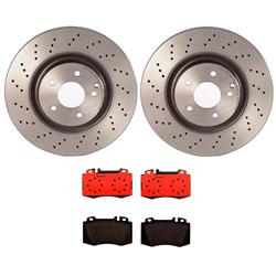 Front Brake Kit Mercedes-Benz C230 2007-2003, C320 2005-2001, CLK350 2009-2006, SLK280 2008-2006, SLK300 2011-2009, SLK350 2011-2005