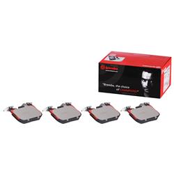 Brake Pads, Brembo, NAO Ceramic, Integrally Molded, Shims, BMW, Set