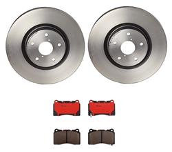 Brake Rotor and Pad Combos, Front, Solid Surface Rotors, UV-coated, Ceramic Pads, Subaru, Kit