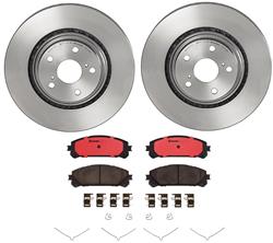 Brake Rotor and Pad Combos, Solid Surface, Iron, UV-coated, 12.91 in. O.D., Ceramic Pads, Front, Lexus, Toyota, Kit