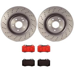 Front Brake Kit Mercedes-Benz C32 AMG 2004-2002, C55 AMG 2006-2005, C350 2007-2006, CLK55 AMG 2004-2003, CLK500 2006-2003