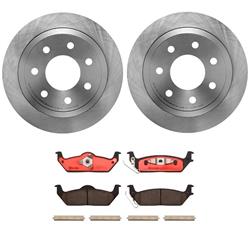Brake Rotor and Pad Combos, Rear, Solid Surface Rotors, UV-coated, Ceramic Pads, Models with the Base Payload Package, Ford, Lincoln, Kit