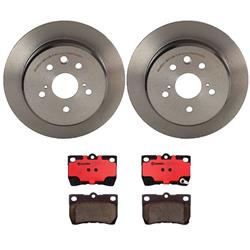 Brake Rotor and Pad Combos, Front, Solid Surface Rotors, UV-coated, Ceramic Pads, Models with Solid Rear Rotors, Lexus, Kit