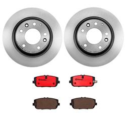 Brake Rotor and Pad Combos, Rear, Solid Surface Rotors, UV-coated, Ceramic Pads, Does Not Fit Models Built In Mexico, Mazda, Kit