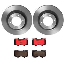 Brake Rotor and Pad Combos, Front, Solid Surface Rotors, UV-coated, Ceramic Pads, Lexus, Toyota, Kit