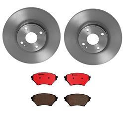 Brake Rotor and Pad Combos, Front, Solid Surface Rotors, UV-coated, Ceramic Pads, Models with Sport Suspension Only, Mazda, Kit