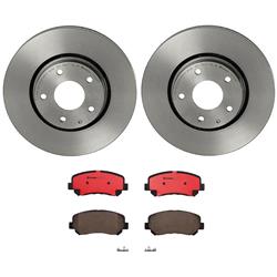 Brake Rotor and Pad Combos, Front, Solid Surface Rotors, UV-coated, Ceramic Pads, Mazda, Kit