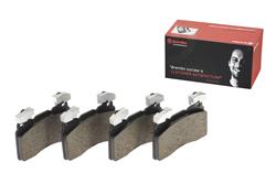 Brake Pads, Low-Met, Semi-Metallic, Cadillac, Chevrolet, Tesla, Front, Set