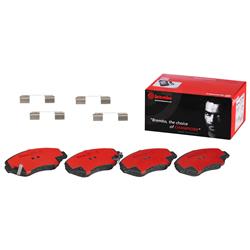 Brake Pads, Brembo, NAO Ceramic, Integrally Molded, Shims, with Hardware, For use on Acura®, Set