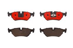 Brake Pads, Brembo, NAO Ceramic, Integrally Molded, Shims, Jaguar, Set