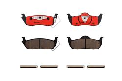 Brake Pads, Brembo, NAO Ceramic, Integrally Molded, Shims, with Hardware, Jeep, Set