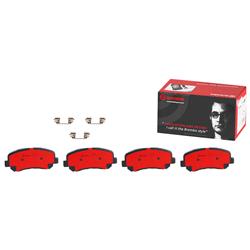 Brake Pads, Brembo, NAO Ceramic, Integrally Molded, Shims, with Hardware, Mazda, Set
