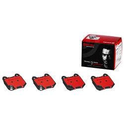 Brake Pads, Brembo, NAO Ceramic, Integrally Molded, Shims, For Infiniti, Set
