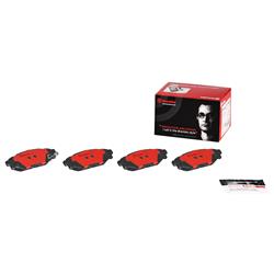 Brake Pads, Brembo, NAO Ceramic, Integrally Molded, Shims, Subaru, Set