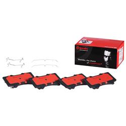 Brake Pads, Brembo, NAO Ceramic, Integrally Molded, Shims, with Hardware, Lexus, Set