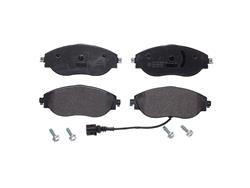 Brake Pads, Brembo, Low-Met Semi-Metallic, Integrally Molded, Shims, with Hardware, Volkswagen, Set