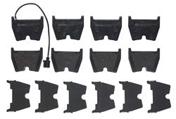 Brake Pads, Brembo, Low-Met Semi-Metallic, Integrally Molded, Shims, Audi, Set