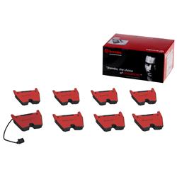 Brake Pads, Brembo, NAO Ceramic, Integrally Molded, Shims, Audi, Set