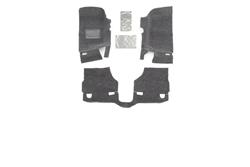 Floor Covering, Polypropylene, Charcoal, Jeep, 3-Piece, Front/Rear, Kit