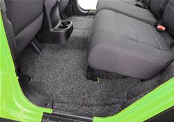 Carpet and Vinyl Floor Kit, Passenger Area, Polypropylene, Charcoal, 4-Door, 3-Piece, Jeep, JLU, Kit