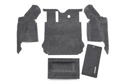 Carpet and Vinyl Floor Kit, Cargo Area, Polypropylene, Charcoal, 4-Door, 6-Piece with Gap Hider, Jeep, JLU, Kit