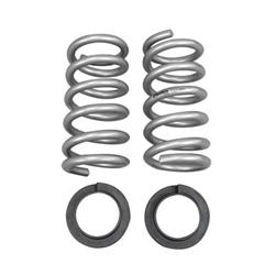 Lowering Springs, Front, Silver Powdercoated, Chevy, GMC, Pickup, SUV, V6, Pair