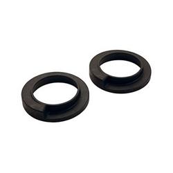 Spacer, Front Upper, Molded Rubber, Black, 1.0 in. Height, for Front Coil Spring, Chevy, GMC, Pair