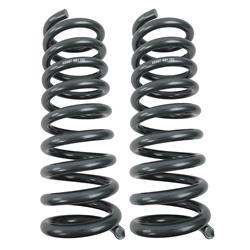 Lowering Springs, Front, Silver Powdercoated, Chevy, Pontiac, 1.0 in. Drop, Pair