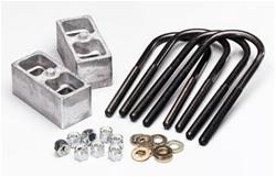 Lowering Blocks/U-Bolts, Aluminum, 2 in. Drop, Rear, Chevy, GMC/Isuzu, Pickup/SUV, Kit