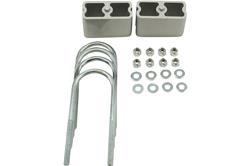 Lowering Blocks, U-Bolts, Aluminum, 3 in., Rear, Chevy, GMC, Isuzu, Mitsubishi, for Nissan, Toyota, Kit