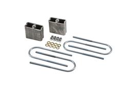 Lowering Blocks, U-Bolts, Aluminum, 4 in., Rear, Chevy, GMC, Isuzu, Mitsubishi, for Nissan, Toyota, Kit