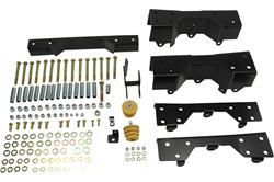 Frame Rail Kit, Flip Kit, C-Notch, C-Section, Rear Axle, Black Powdercoated, Steel, Chevy, GMC, Kit