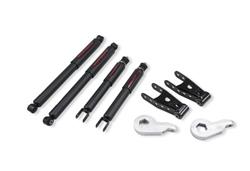 Suspension Lowering Kit, Front Torsion Keys, Rear Shackles, Nitro Shocks, 2 in. Front/Rear Drop, Chevrolet, GMC, Kit