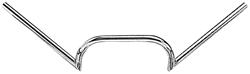 Handlebar, Clubman Style, Steel, Chrome, 0.875 in. Diameter, 4.800 in. Base, 28.000 in. Width, Each