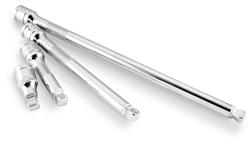 Socket Extensions, Wobble, 3/8 in drive, 10 in, 6 in, 3 in, 1.750 in, Steel, Chrome, Set