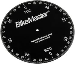 Timing Degree Wheel, 7.000 in. Diameter, Aluminum, Black, White numbers, Each