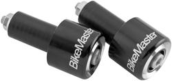 Handlebar Ends, Billet Aluminum, Black Anodized, Pair