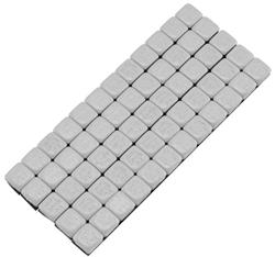 Wheel Weights, Square, Gray, Adhesive, 1/4 oz., Set of 60