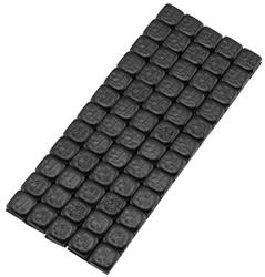 Wheel Weights, Square, Black, Adhesive, 1/4 oz., Set of 60