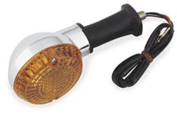 Turn Signal, OEM Style, Plastic, Silver Housing, Amber Lens, Kawasaki, Front, Each