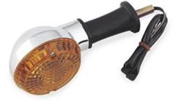 Turn Signal, OEM Style, Plastic, Silver Housing, Amber Lens, Kawasaki, Rear, Each