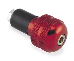 Handlebar Ends, Anti-Vibration, Aluminum, Red Anodized, 7/8 in., Pair