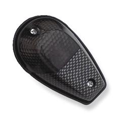 Marker Lights, Mini, Flush Mount, Teardrop, Clear Bulb, Smoke Lens, Carbon Finish Housing, Pair