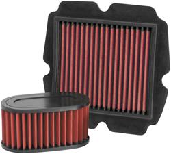 Air Filter, Street, Cotton/Steel Mesh, Red, for use on Suzuki, Each