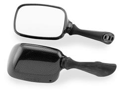 Mirror, OE Replacement, Left Side, Flat, Manual Adjustment, Black Housing, for use on Honda®, Each