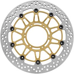 Brake Rotor, Street, Front, Cross-drilled Surface, Steel, Natural, Suzuki, Each