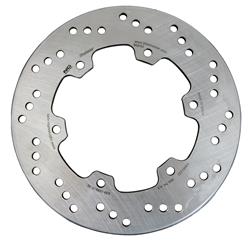 Brake Rotor, Street, Rear, Cross-drilled Surface, Steel, Natural, Yamaha, Each