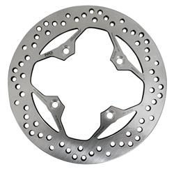 Brake Rotor, Street, Rear, Cross-drilled Surface, Steel, Natural, Triumph, Each