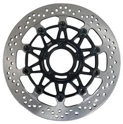 Brake Rotor, Street, Front, Cross-drilled Surface, Steel, Natural, Ducati, Each